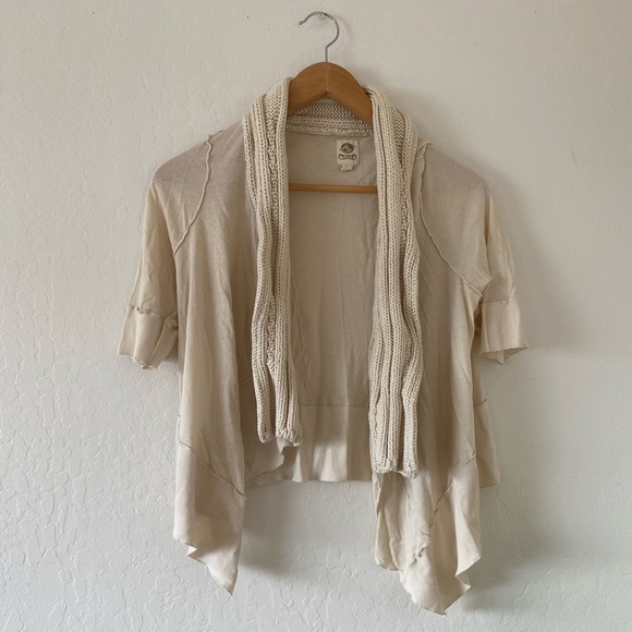 Anthropologie TINY Cream Cable Knit Cardigan - Picture 3 of 8
